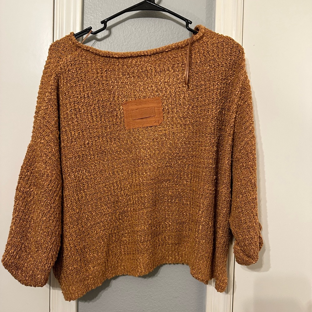 Brown off the shoulder sweater